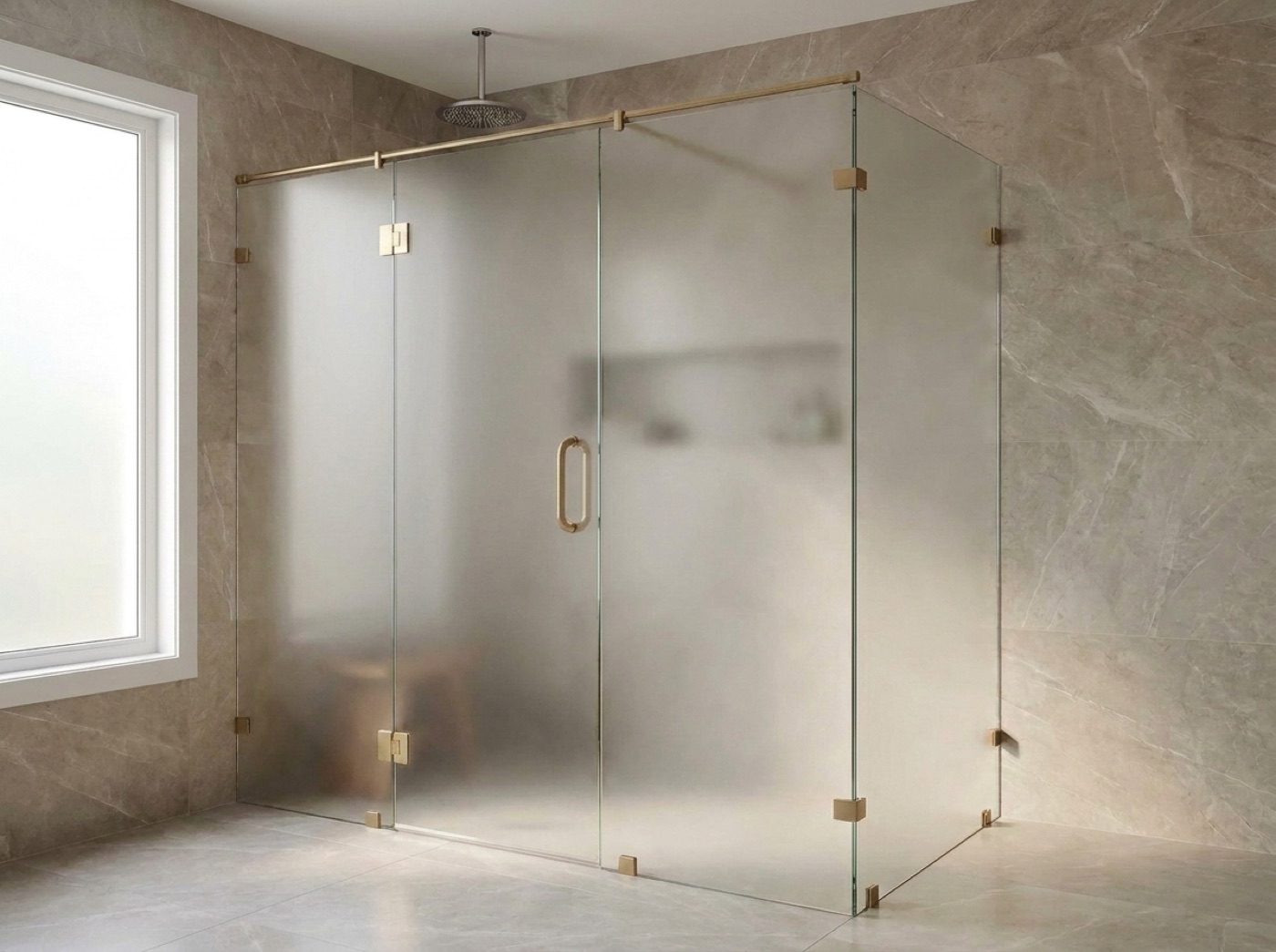 Frameless Shower Doors by Fortune Shower Doors for a Romeo, Michigan bathroom