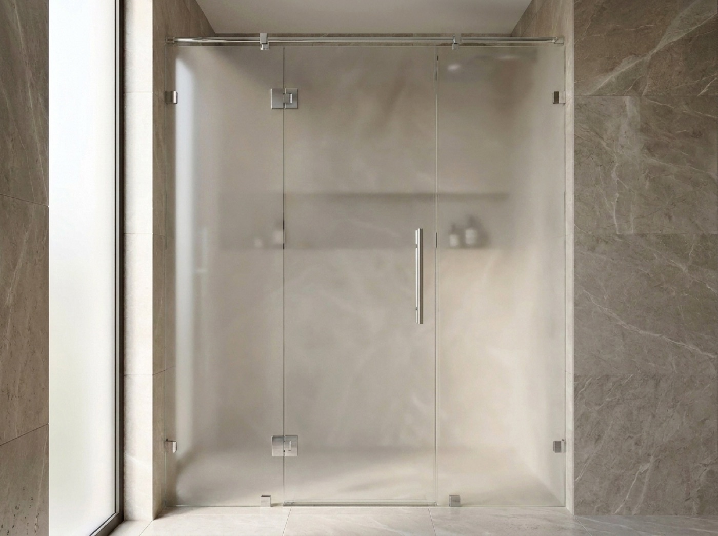 Semi-Frameless Shower Doors by Fortune Shower Doors for a Center Line, Michigan bathroom