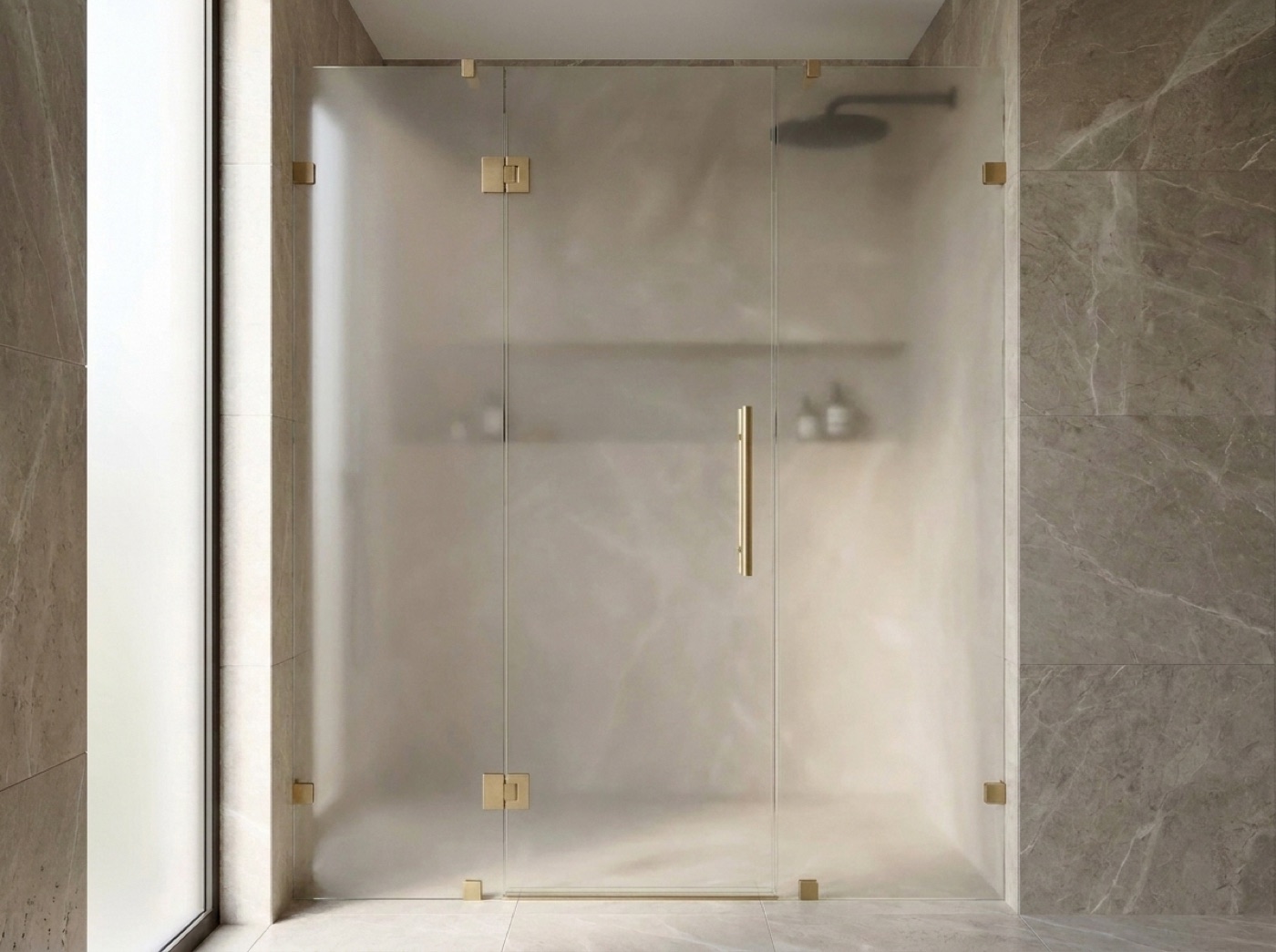 Glass Shower Door Installation by Fortune Shower Doors for a Lake Orion, Michigan bathroom